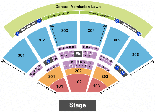 Utah First Credit Union Amphitheatre Doobie Brothers Seating Chart